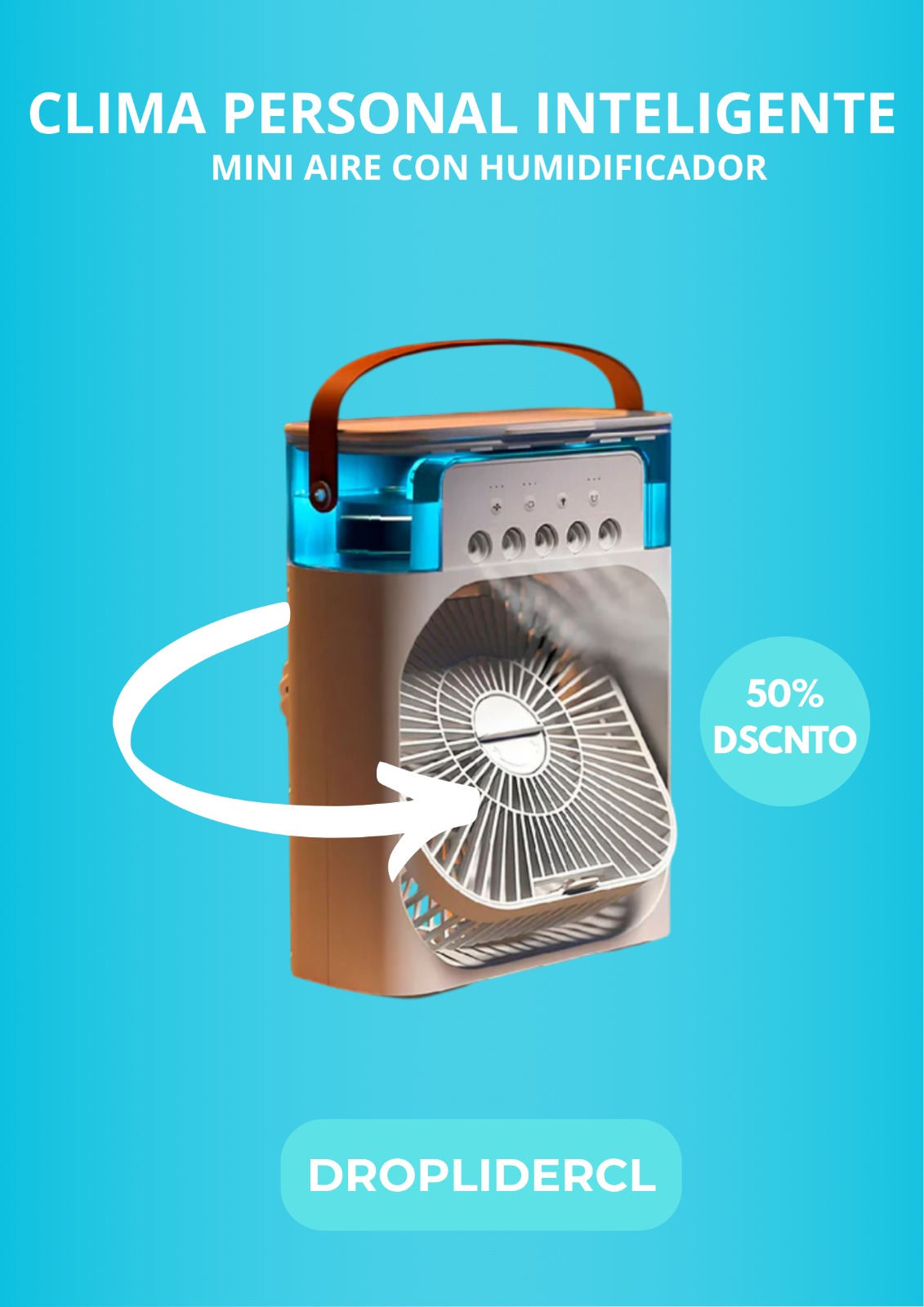 ❄️ Mini Aire Portátil Frescura y Humidificación al Instante