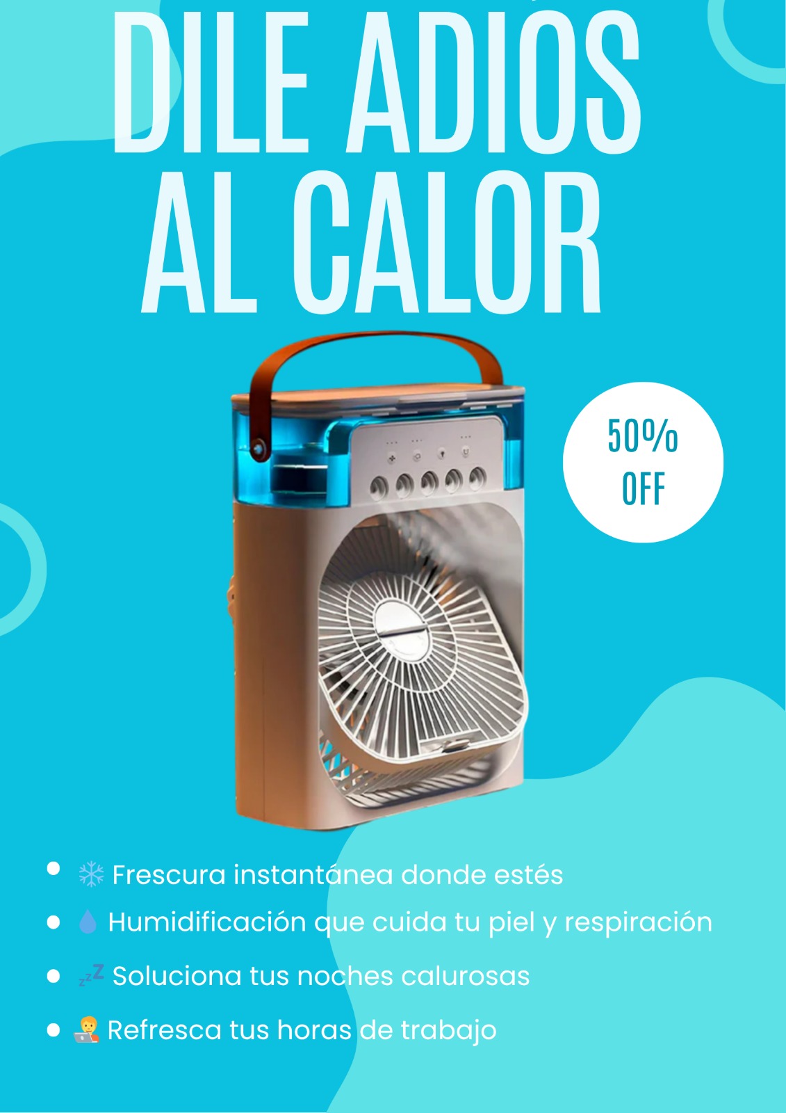 ❄️ Mini Aire Portátil Frescura y Humidificación al Instante