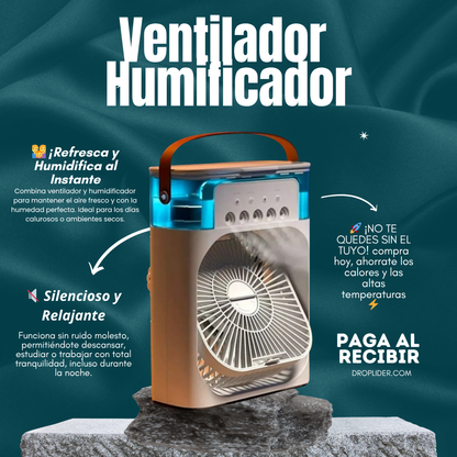 ❄️ Mini Aire Portátil Frescura y Humidificación al Instante