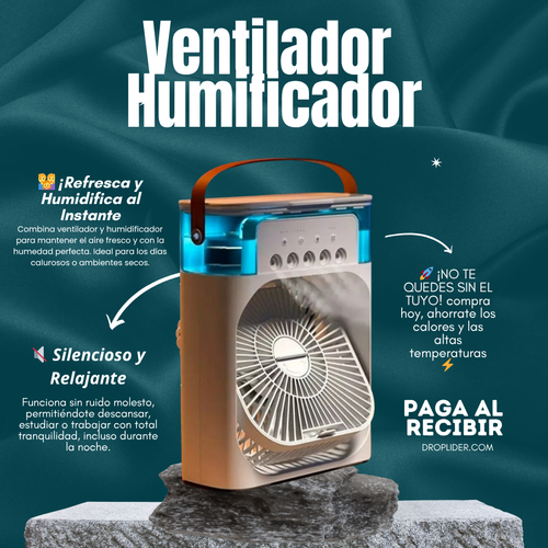 ❄️ Mini Aire Portátil Frescura y Humidificación al Instante