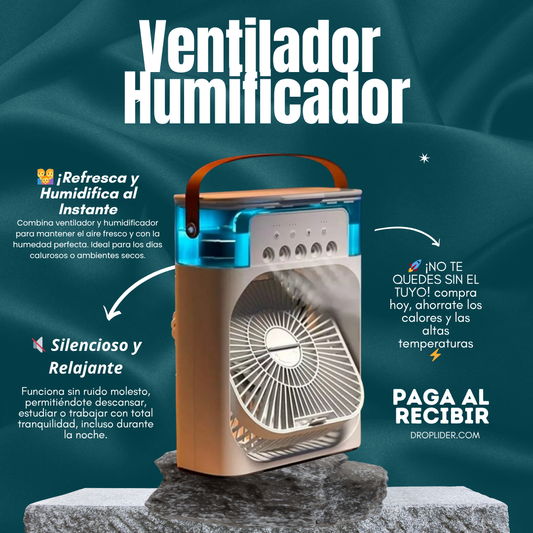 ❄️ Mini Aire Portátil Frescura y Humidificación al Instante