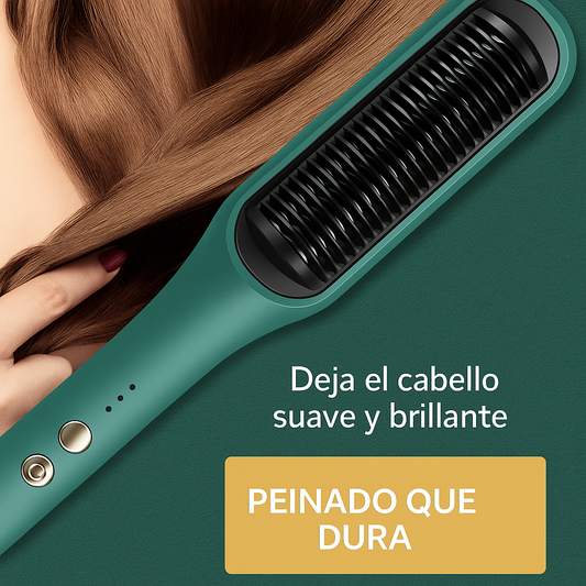 Cepillo alisador 3 en 1 - cabello liso y brillante en segundos
