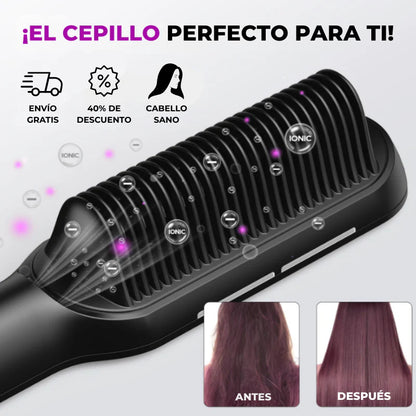 Cepillo alisador 3 en 1 - cabello liso y brillante en segundos
